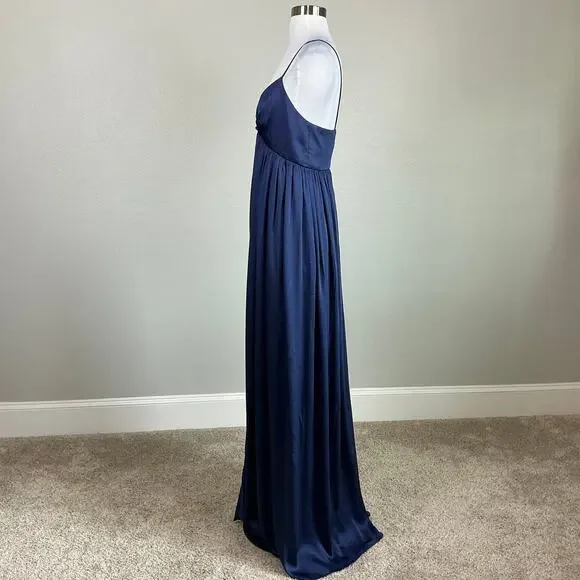 Sachin & Babi Women's Formal Dress Size 10 Blue Chiffon Long A-Line Evening Gown - Picture 5 of 12